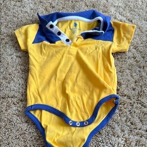 Ralph Lauren Yellow and Blue Baby Onesie